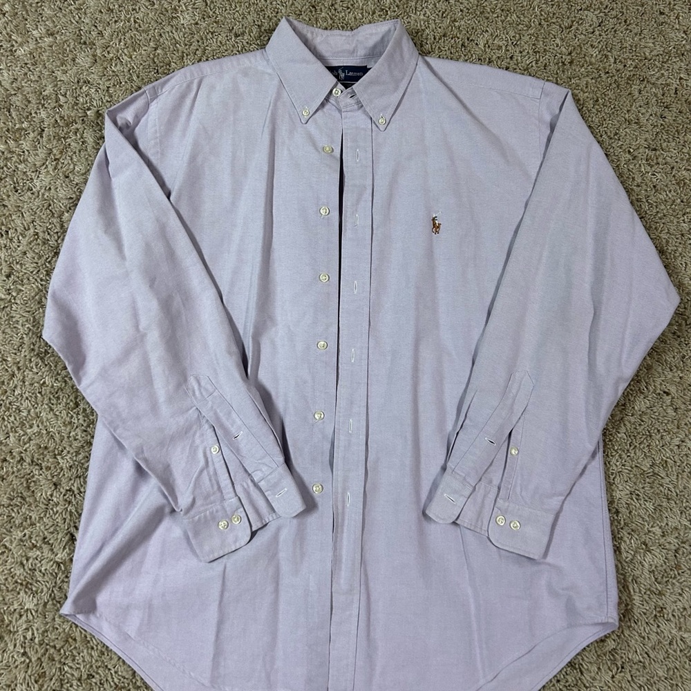 Ralph Lauren Men's Lavender Button Down Shirt